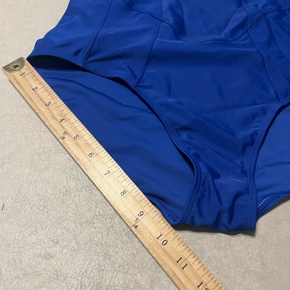 Tahari Royal Blue Corset-Style One-Piece Bathing Suit. Women's Size L NEW! #9112 - Picture 3 of 12
